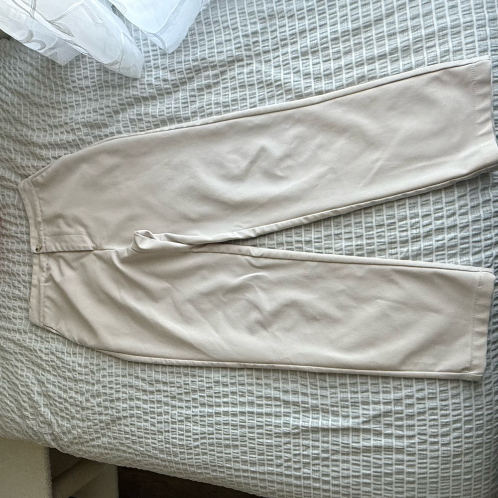 Tan button slacks